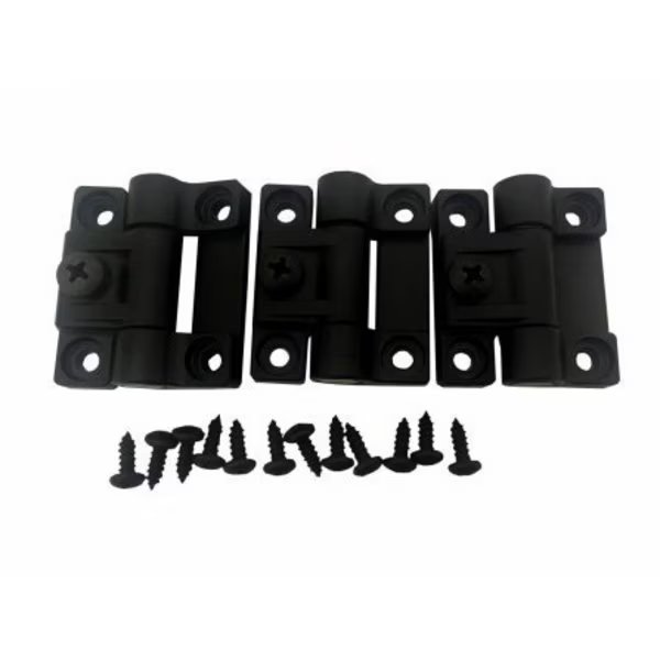 Replacement Hinges for Rad-Cans, Black, 3/pk, 3PK, Adp Plastics, Mfr#: 195047